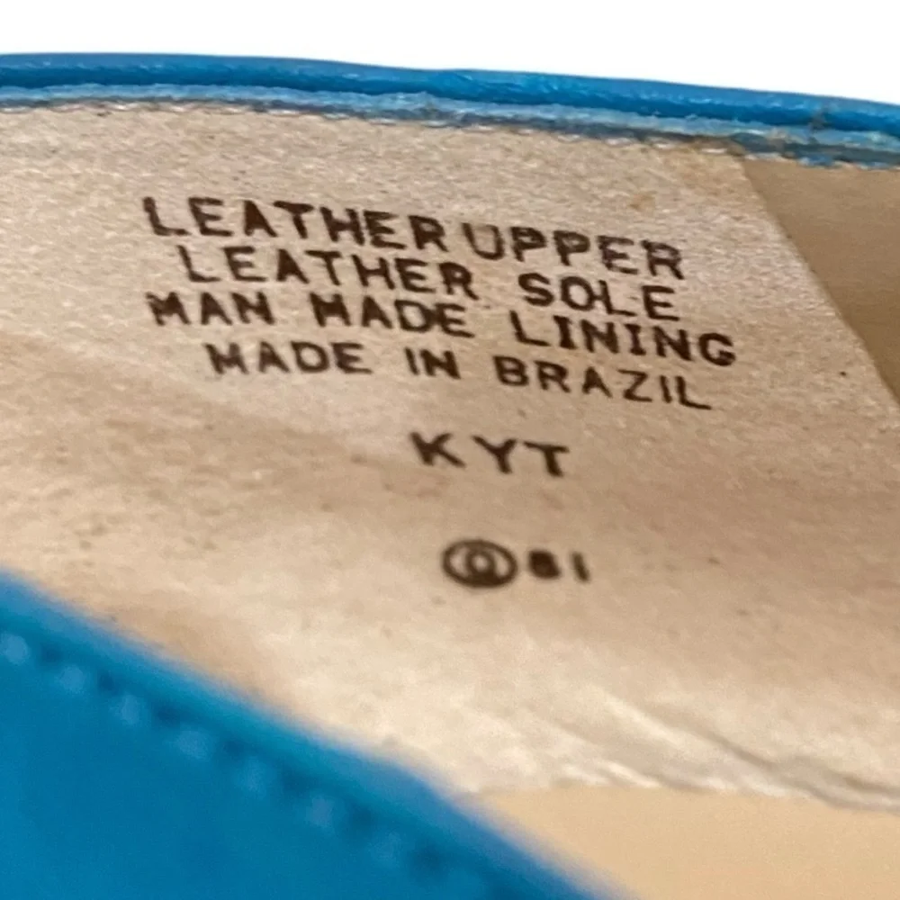 Shelby comfort flex tri-color blues slip on loafer premium leather size 9